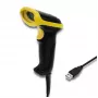 Φορητός σαρωτής barcode QOLTEC 50867 — σαρωτής λέιζερ 1D/2D, USB ενσύρματος, εμβέλεια 600 mm, κίτρινο/μαύρο