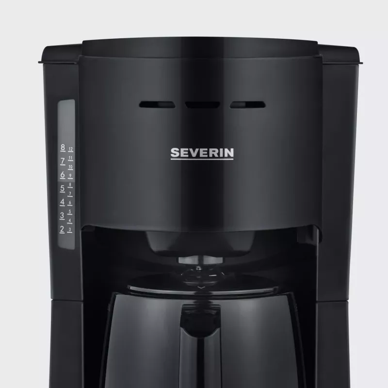 Severin KA 9307 καφετιέρα φίλτρου με 2 θερμικές κανάτες, 8 φλιτζάνια, 1000 W, μαύρη