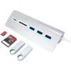 Satechi Type-C Αλουμινένιο Hub USB & Αναγνώστης καρτών, ασημί, ST-TCHCRS