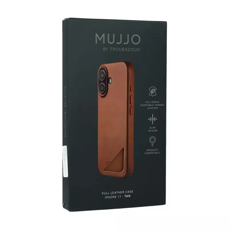 Mujjo Full Leather Case MagSafe θήκη για iPhone 17 καφέ