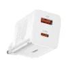 Baseus Super Si Pro ταχυφορτιστής USB + USB-C 30W (λευκό)