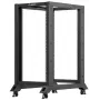 Lanberg Open Rack 22U Μαύρο (22HE, 19-ιντσών rack), Server rack, Μαύρο