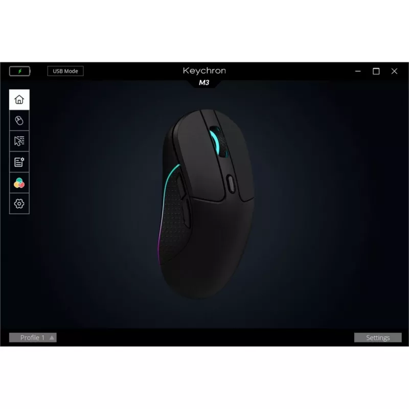 Ποντίκι gaming Keychron M3 Δεξιόχειρας RF Wireless + Bluetooth οπτικό 26000 DPI λευκό