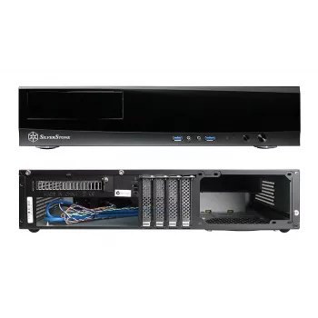 SilverStone MILO ML03 - Desktop - Micro-ATX - χωρίς τροφοδοτικό (ATX / PS/2) - μαύρο - USB/Audio (SST-ML03B-R)