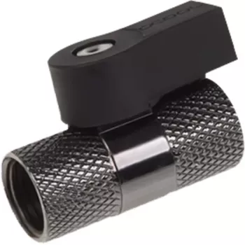 Alphacool Βαλβίδα σφαίρας 2 δρόμων G1/4 - Μαύρο Νικέλ (17354)