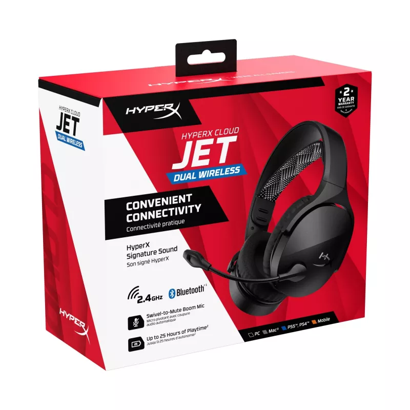HyperX Cloud Jet - Ασύρματο gaming headset (μαύρο)