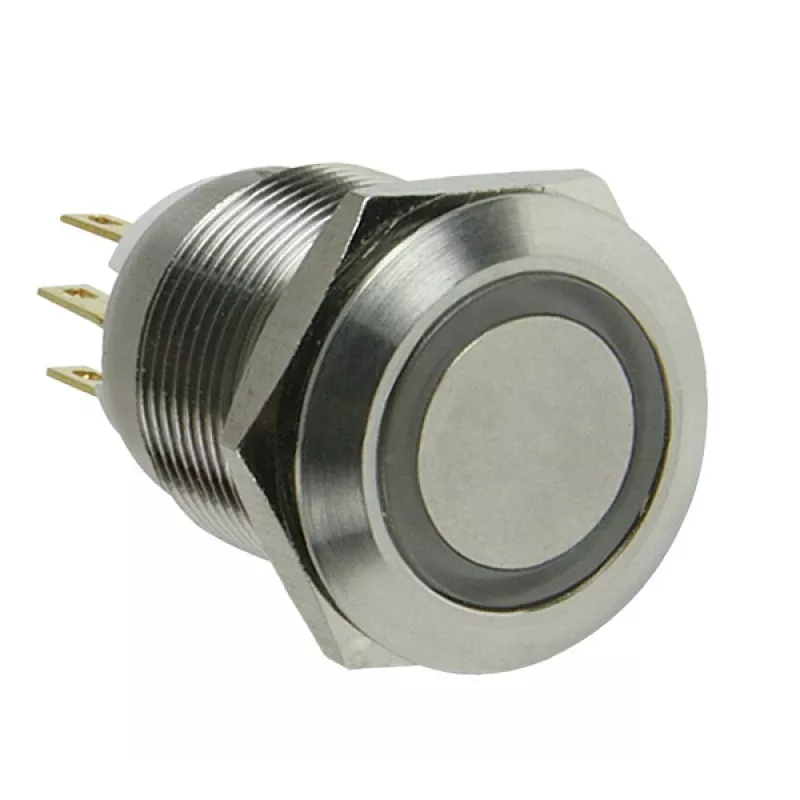 Lamptron Διακόπτης Vandalism 19mm - Silverline - Κόκκινο