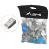LANBERG RJ-45 βύσμα PLS-5000EZ, Cat5e, F/UTP (FTP), γκρι, 100 τεμ.