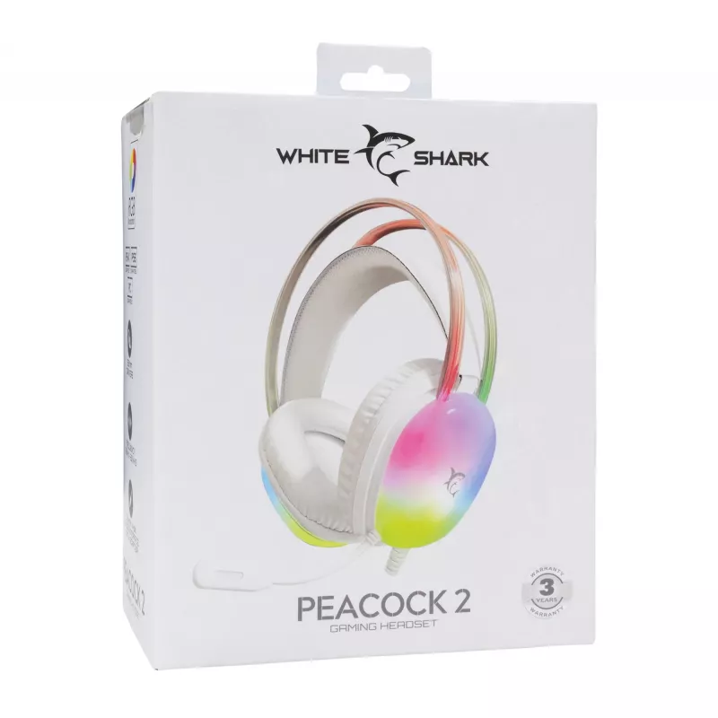 Ακουστικά White Shark GH-2444 Peacock-2 Λευκό