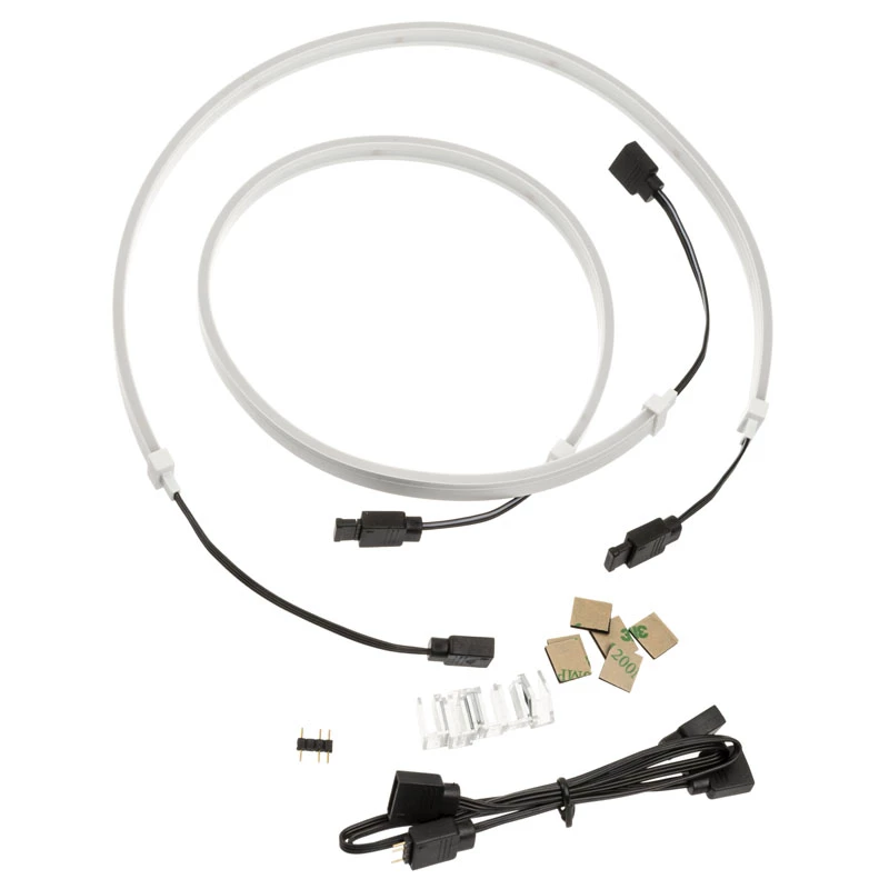 SilverStone LS04, λωρίδα LED ARGB, συσκευασία 2 τεμ. - λευκό