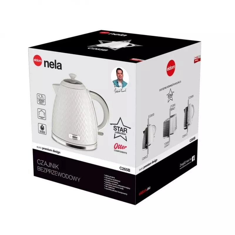 ELDOM C265B NELA Βραστήρας 1,7 L 2000 W Λευκό