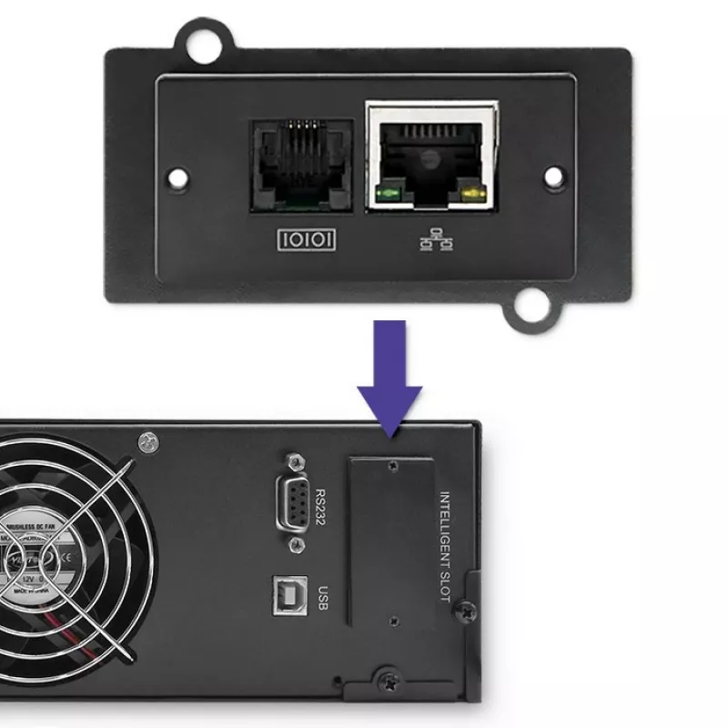 Qoltec 53945 Rack-USV, 1 kVA, 800 W, LCD