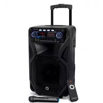 Φορητό ηχείο καραόκε MANTA SPK5021PRO 20W, γούφερ 12 ιντσών, 80W RMS, Bluetooth, διάρκεια μπαταρίας έως 5 ώρες, SD/USB, είσοδοι μικροφώνου και κιθάρας