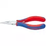 Knipex πένσα σύλληψης ηλεκτρονικών συνολικό μήκος 145 mm επίπεδη στρογγυλή μορφή σιαγόνας 6 λαβή πολλαπλών συστατικών