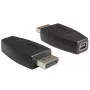 DeLOCK - Προσαρμογέας DisplayPort - DisplayPort (M) σε Mini DisplayPort (W) - μαύρο