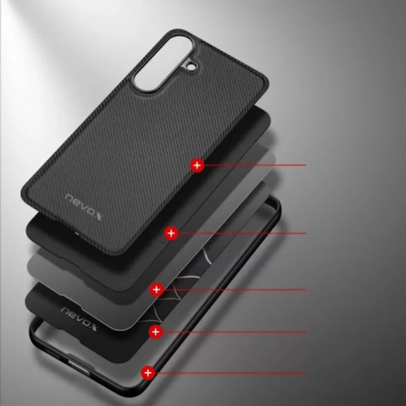 nevox StyleShell NYLO - Samsung Galaxy S25 FE μαύρο (2576)