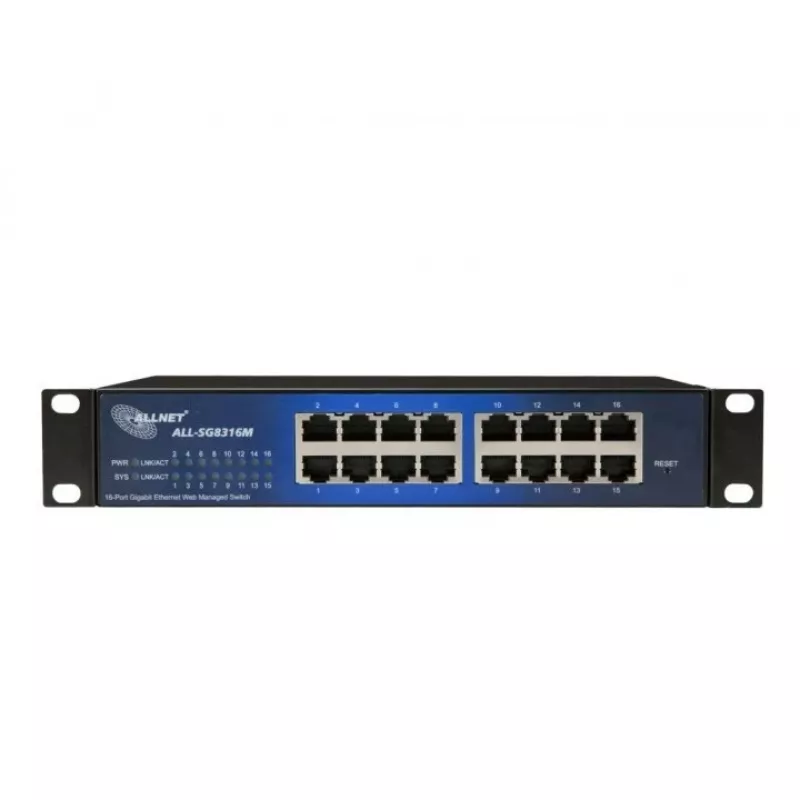Managed Switch ALLNET 112534 L2 Gigabit Ethernet 16 θύρες 19U μαύρο