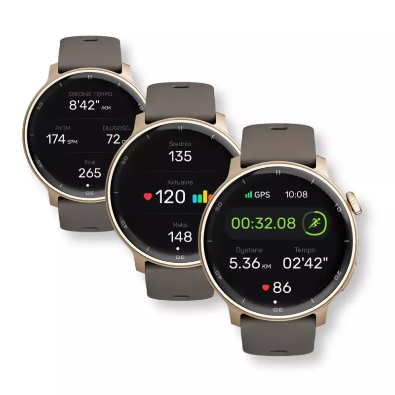 Smartwatch Stelio STSWA101GD Activ GPS 46 mm Χρυσό — Smartwatch GPS 46 mm, χρυσή θήκη