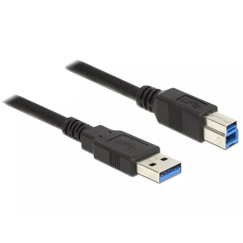 Καλώδιο USB DeLOCK 85066 USB 3.2 Gen 1 1m USB A USB B μαύρο