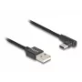 Καλώδιο DeLOCK USB 2.0 Type-A βύσμα σε USB Type-C βύσμα γωνιακό 0,5 m μαύρο