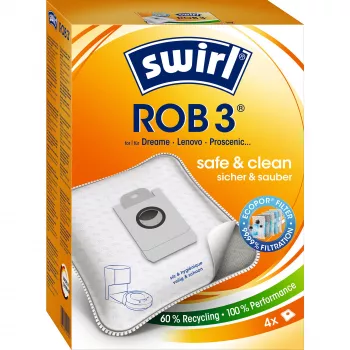 Σακούλες για ρομποτική σκούπα MELITTA Swirl ROB 3, συσκευασία 4 τεμ., χρώμα ξύλου