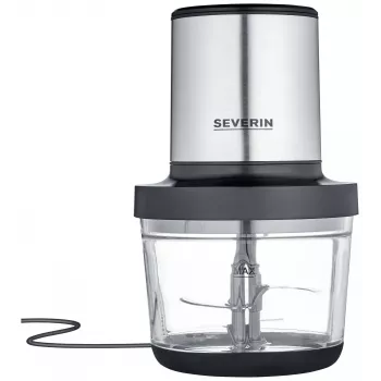 Ηλεκτρικός τεμαχιστής Severin KM 3867 1 L 400 W μαύρο ασημί διαφανές
