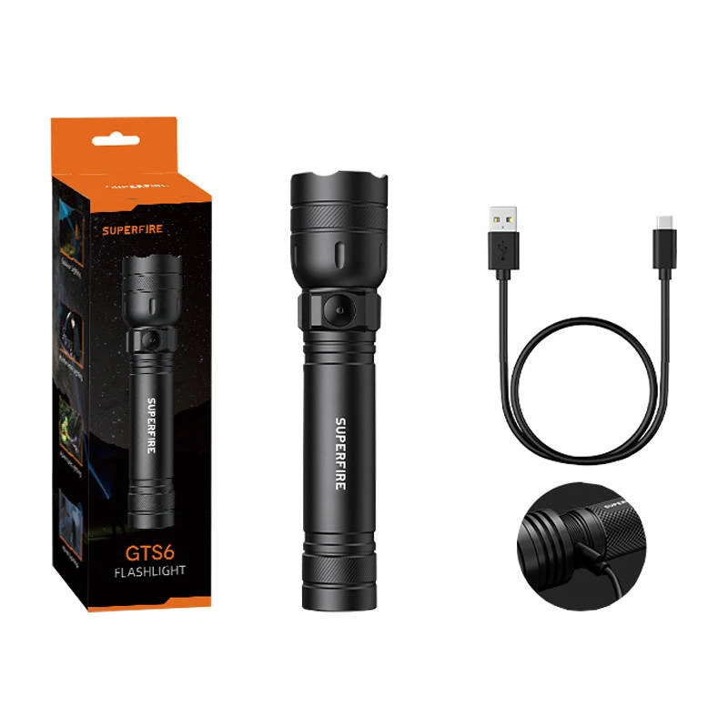 Φακός Superfire GTS6 360lm USB-C 7W εύχρηστος φορητός