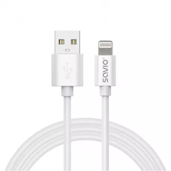 Savio Cl-193 Καλώδιο USB USB 2.0 2 m USB A USB C/Lightning Λευκό