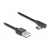 Καλώδιο DeLOCK USB 2.0 Type-A βύσμα σε USB Type-C βύσμα γωνιακό 0,5 m μαύρο