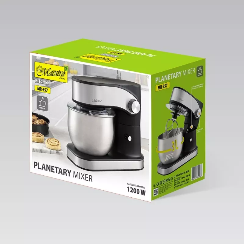 Μίξερ κουζίνας Maestro MR-557, μπολ 3 L, μοτέρ 1200 W