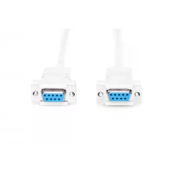 Καλώδιο σύνδεσης null modem Assmann. D-Sub9 B/B. 3,0 m. Snap καπάκια. μπεζ (AK-610100-030-E)