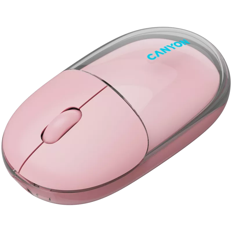 CANYON Ποντίκι OnClick 24 BT/ Wireless Διαφανές/Ροζ