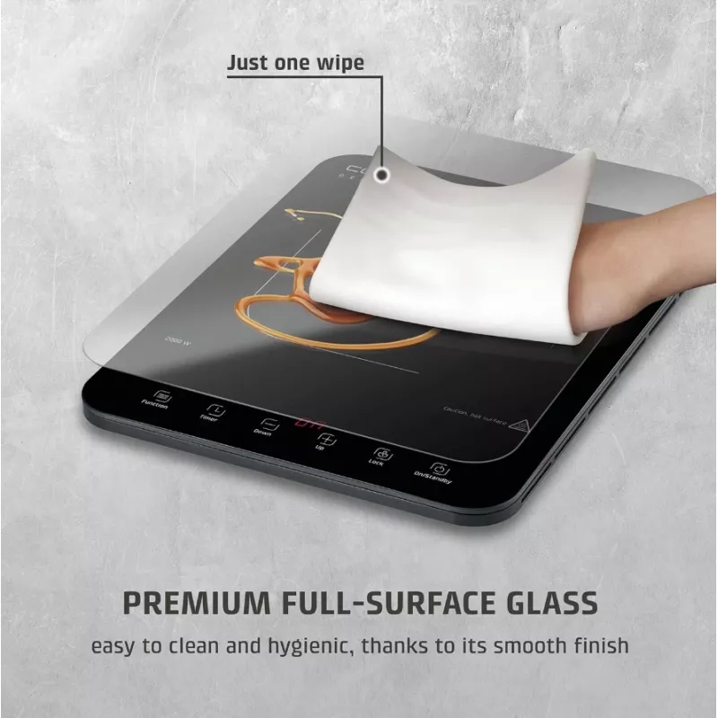 Caso ProSlim 2000 2236 Φορητή μονή επαγωγική εστία, Γυαλί, Sensor-Touch, Μαύρο