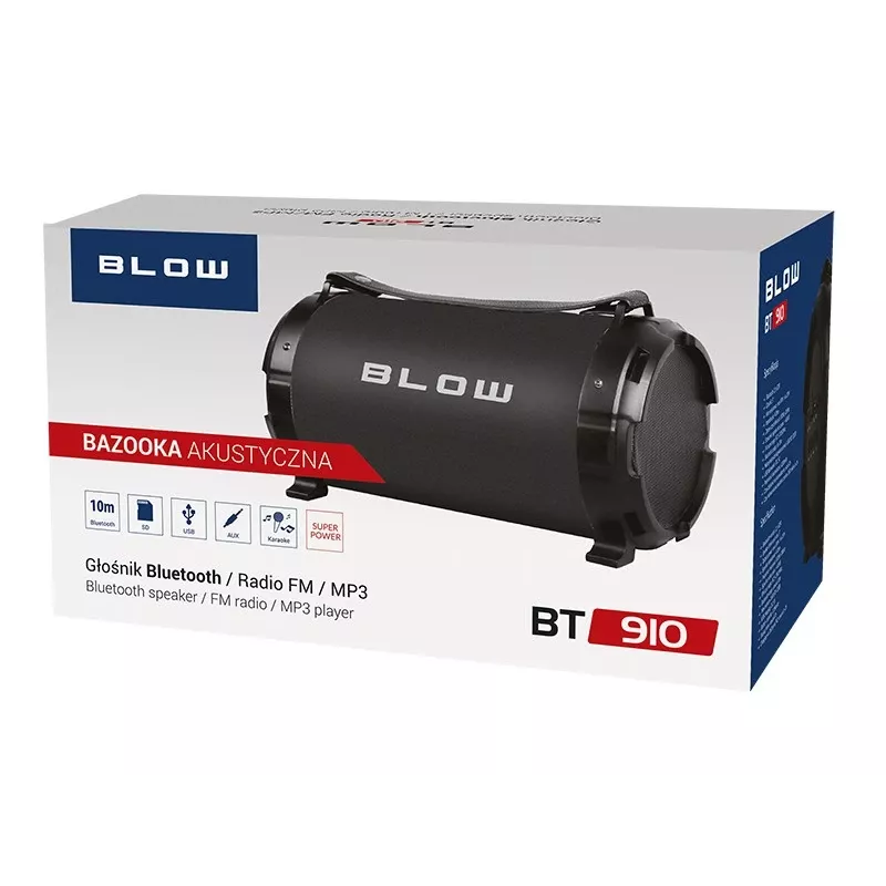 BLOW 30-331# Φορητό στερεοφωνικό ηχείο μαύρο