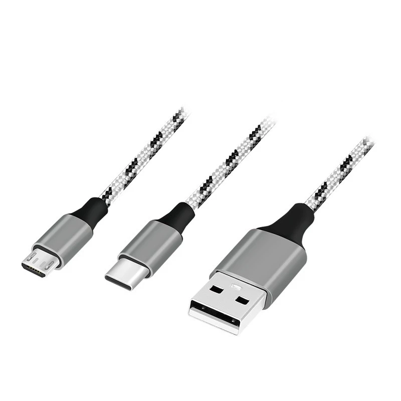 Καλώδιο LogiLink CU0202 USB 2.0 1,2 m USB A USB C/Micro-USB A γκρι