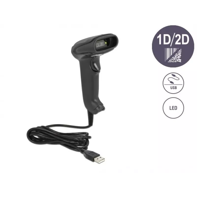 Φορητός σαρωτής barcode DeLOCK USB 1D 2D γερμανική έκδοση