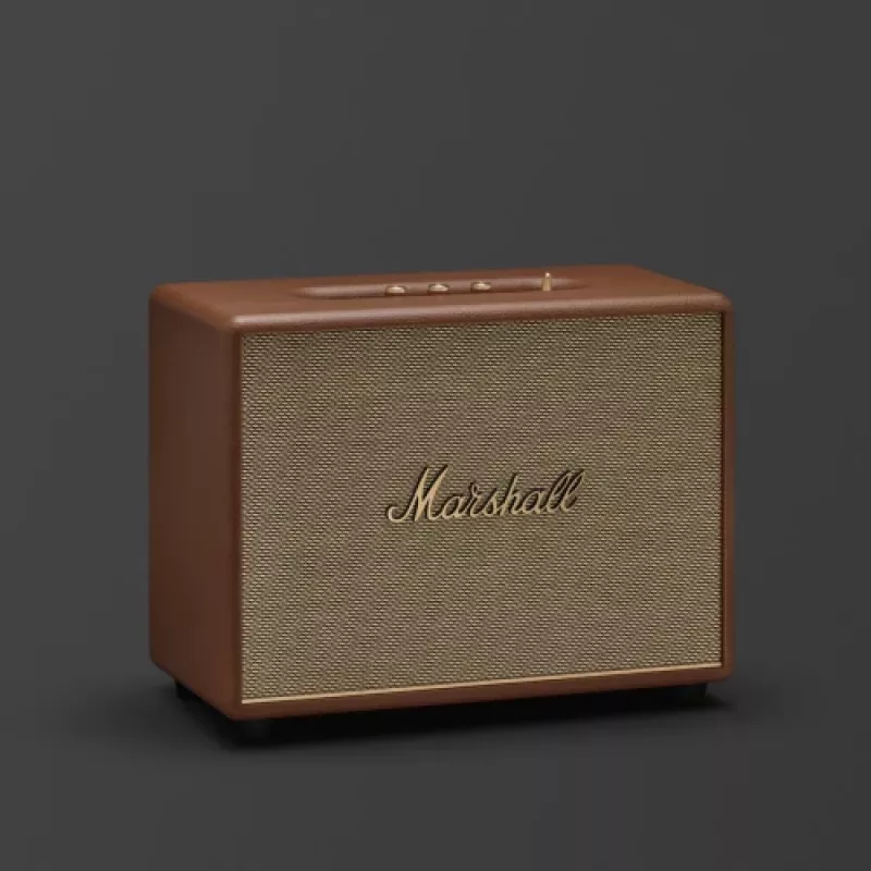 Ασύρματο ηχείο MARSHALL Woburn III Brown — Multiroom, Bluetooth, Wi‑Fi, αναλογικές είσοδοι