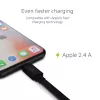 Green Cell KABGC02 Καλώδιο Lightning 0,25 m μαύρο