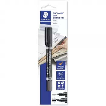 Μαρκαδόρος μόνιμος Staedtler Lumocolor permanent duo 348 B μαύρος 1 τεμ.