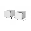 Κομοδίνο cama meble NOVA με 1 συρτάρι 44×40×52 cm, λευκό ματ