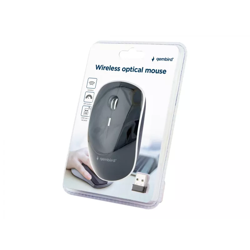 Ποντίκι USB OPTICAL WRL Μαύρο/SILENT MUSW-4BS-01 GEMBIRD