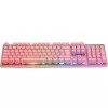 Deltaco GAM-021-RGB-P-DE - Πλήρες μέγεθος (100%) - USB - Διακόπτες μεμβράνης - QWERTZ - ροζ