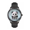 Smartwatch Colmi L28 με Μαύρο Σιλικόνης και Μαύρο Δερμάτινο Λουράκι