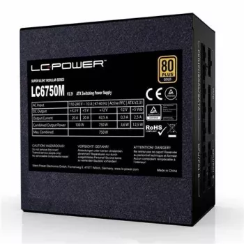 LC-Power Super Silent LC6750M V3.0 750W 80Plus Gold 135mm ανεμιστήρας retail - τροφοδοτικό PC/Server - ATX