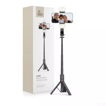 Tech-Protect L05S Selfie Stick βάση LED λάμπα τηλεχειριστήριο Bluetooth