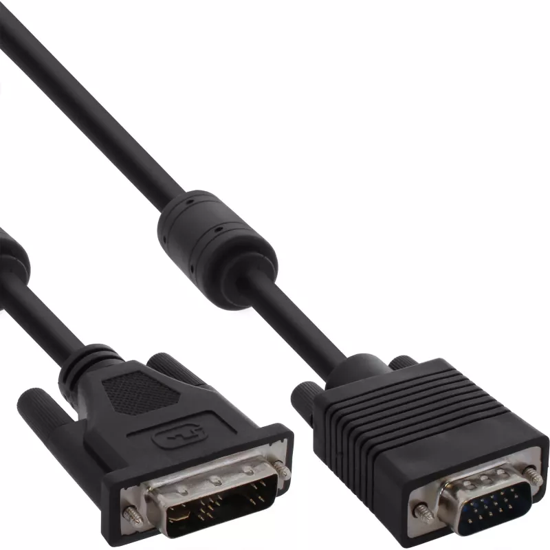InLine Καλώδιο DVI-A 12+5 αρσενικό / 15 Pin HD αρσενικό VGA 2m