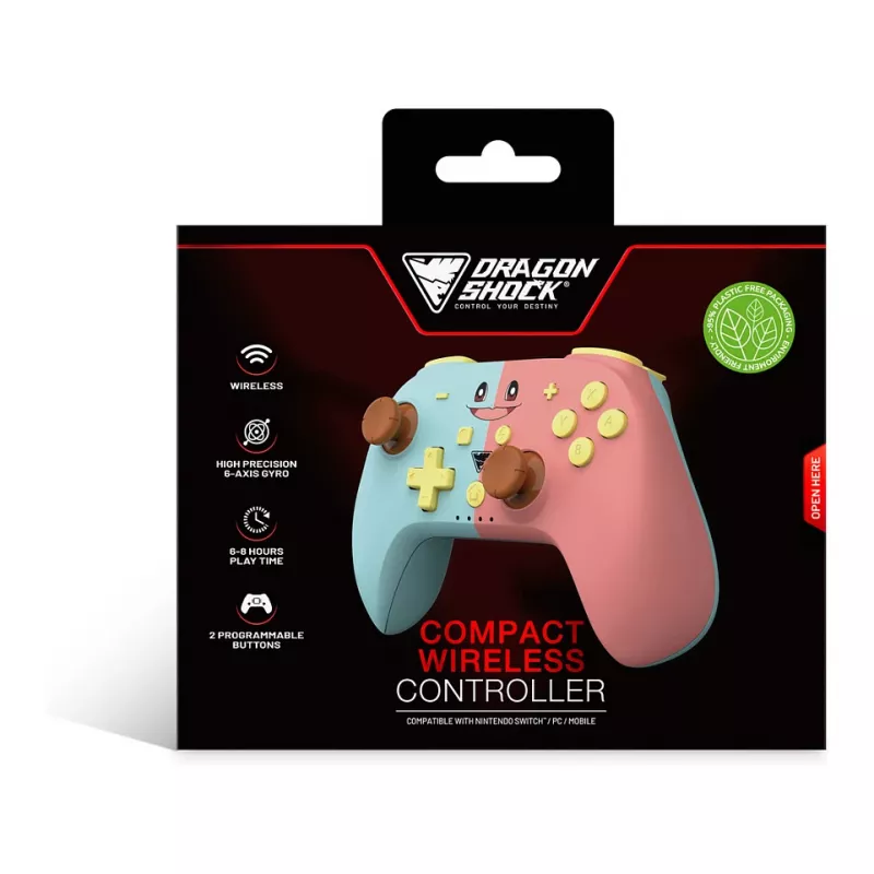 Dragonshock Controller Poptop Wireless Cubes ροζ blu switch