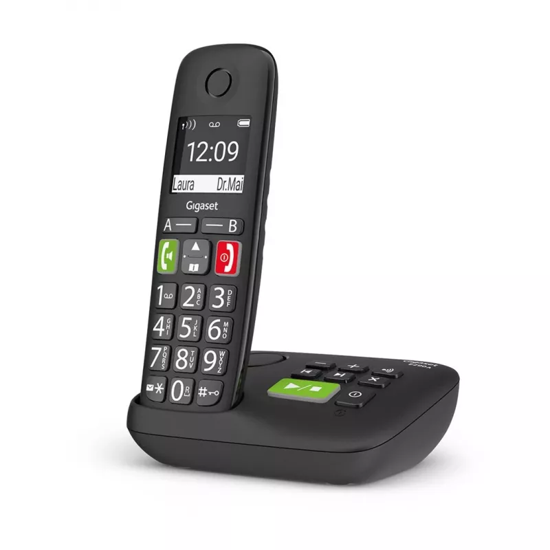 Gigaset E290A Αναλογικό/DECT Τηλέφωνο με Αναγνώριση Κλήσης Μαύρο