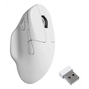 Αμφιδέξιο ασύρματο οπτικό ποντίκι Keychron M7-A24 30000 DPI RF Wireless Bluetooth USB-C λευκό