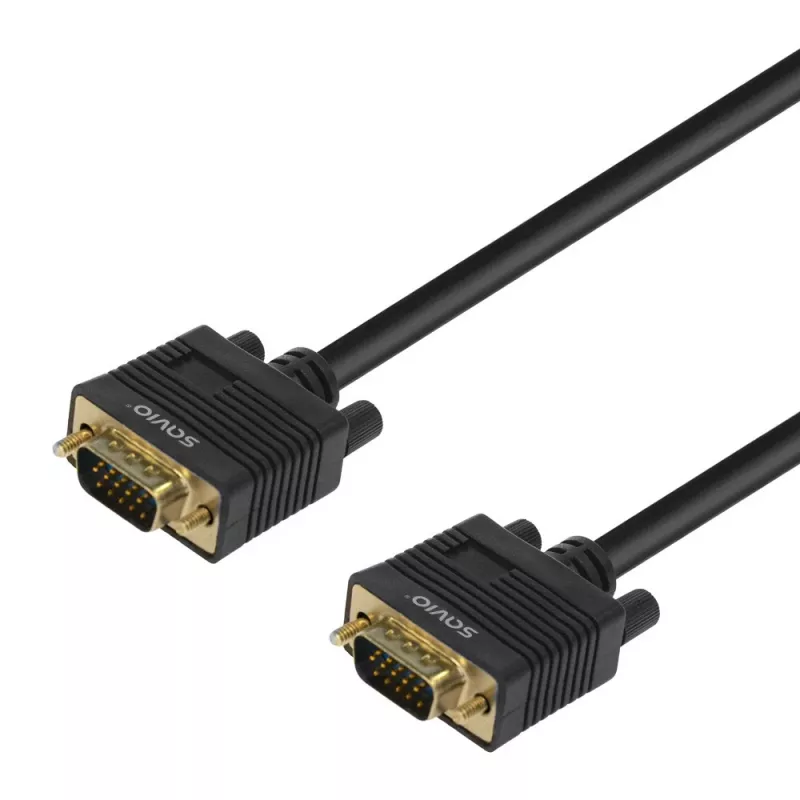 Καλώδιο VGA SAVIO Cl-202 1,8 m — VGA (D-Sub) σε VGA (D-Sub), μαύρο